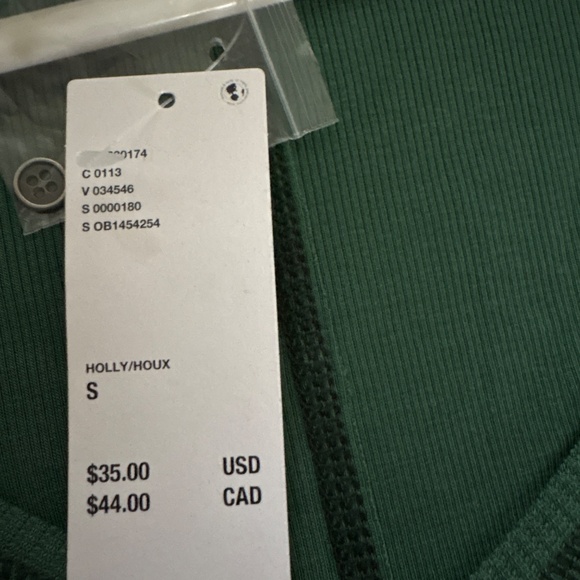 Urban outfitters Out from under cropped scoop neck henley long sleeves small EUC - Picture 3 of 3